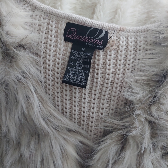 Faux Fur Sweater Vest - Picture 3 of 6